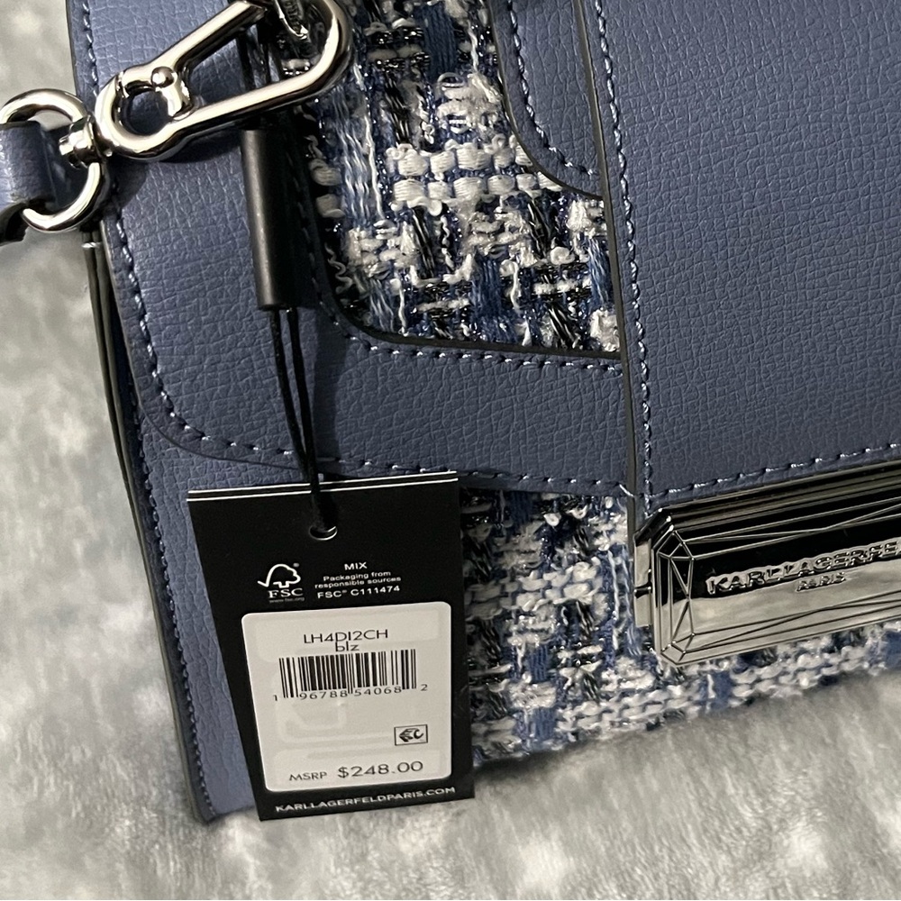 Blue Karl Lagerfeld with Tweed